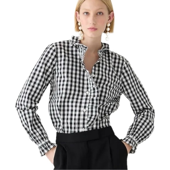 J. Crew Tops - J Crew Cottage cotton poplin top gingham BP623 (2023 style)